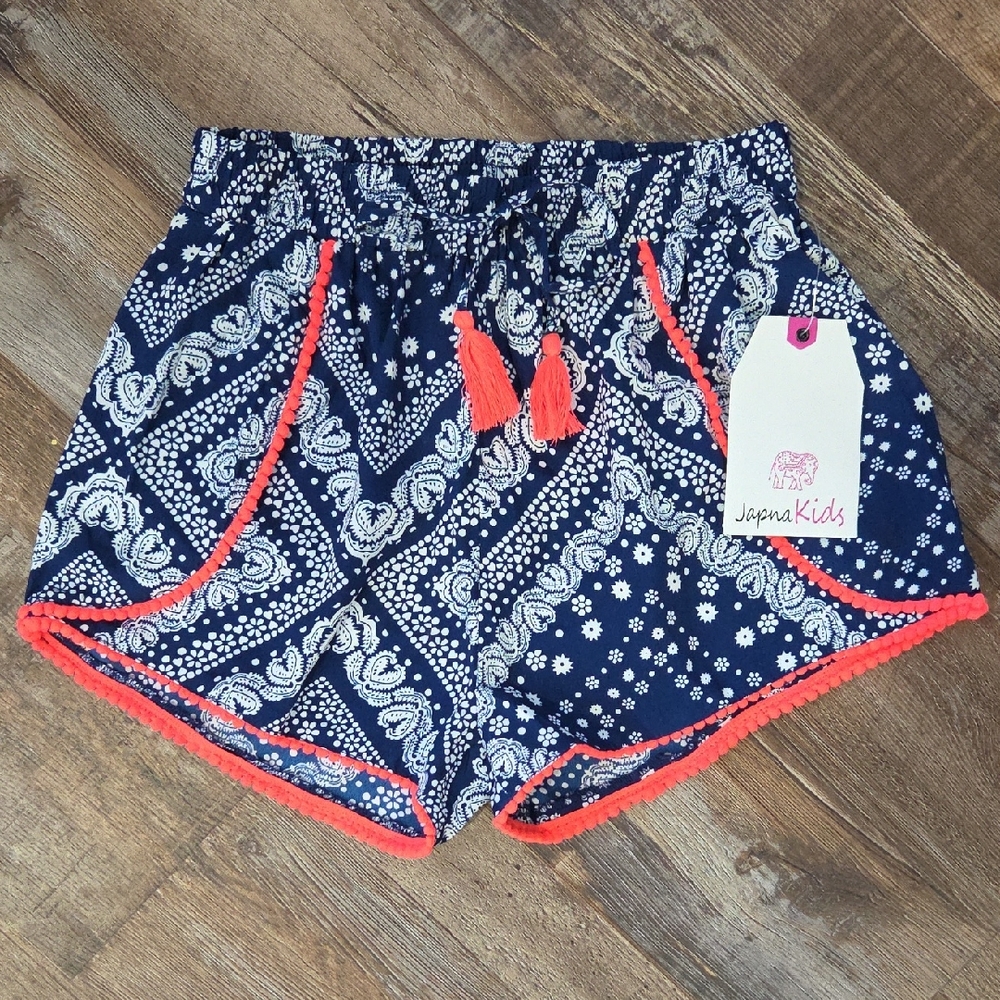 Japna Kids Bandana Print With Coral Trim Shorts